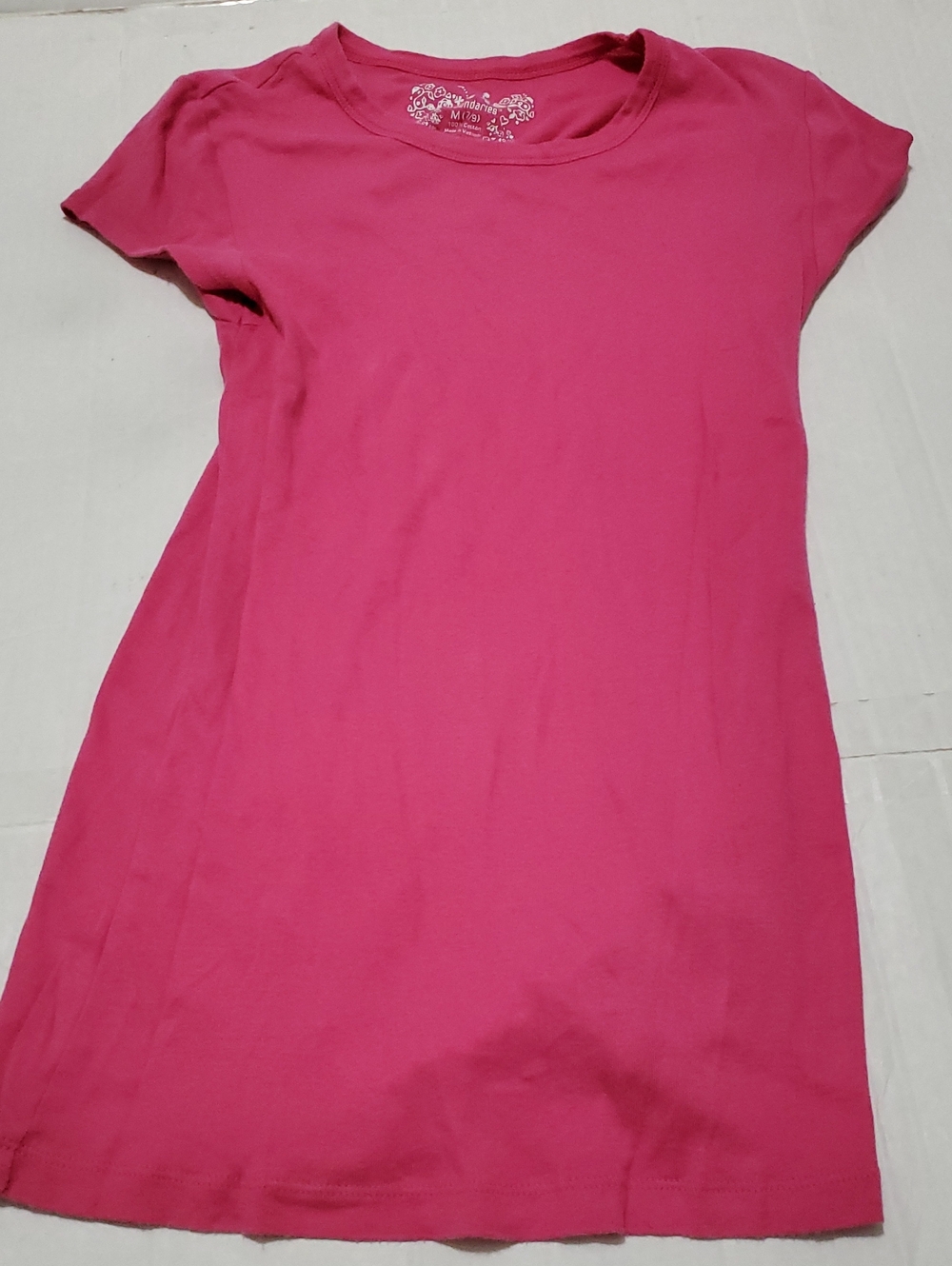 NOBO Y2K Retro Hot Pink Cap Sleeve Fitted Baby Tee Juniors M